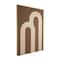 Brown Polyester Tan Ribbed Arches Abstract with Overlapping Home Wall Décor
